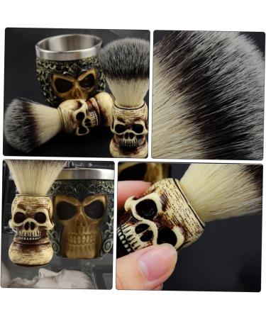 Beavorty Handmade Skull Beard Razor Brush for Men - Premium Shaving Brush & Metal Manual Shaver for Ultimate Grooming Experience - Buy Online on GoSupps.com