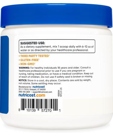 Nutricost Natural Vitamin C - Acerola Cherry Powder 0.5 LB - Gluten Free & Non-GMO 8 Ounce (Pack of 1) - Buy Online on GoSupps.com