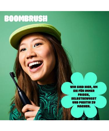 Boombrush Electric Toothbrush - Sonic Technology for Effective Cleaning | 90-Day Battery - Black Starter Kit - Buy Online on GoSupps.com