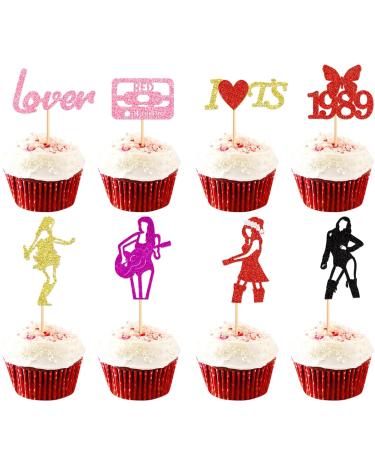 Blumomon 32Pcs Popular Singer Cupcake Toppers Popular Singer Birthday Party Decoration Music Themed Party Fans Party Decoration Singer-32 - Buy Online on GoSupps.com