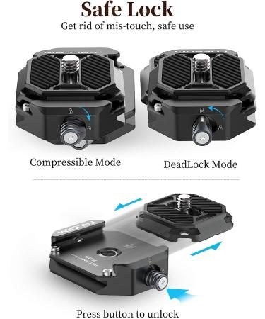 ULANZI F38 Camera Quick Release Plate - 1/4 to 3/8 Screw Thread - QR Plate for Sony Canon DSLR Stabilizer Slider Monopod - Buy Online on GoSupps.com