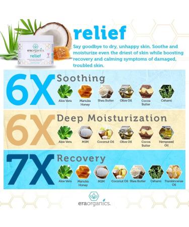 Era Organics Eczema Psoriasis Dermatitis Moisturizer Cream 8oz - Non-Greasy Calming Lotion with Aloe Vera & Manuka Honey for Dry Itchy Skin - Buy Online on GoSupps.com