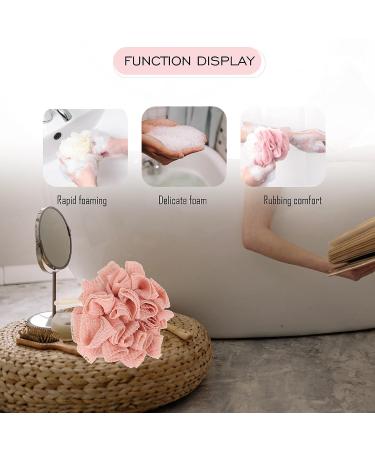 Lurrose Mermaid Tail Bath Loofah Sponge | Exfoliating Shower Scrubber for Women and Men - Pink - Buy Online on GoSupps.com