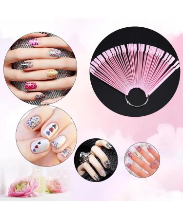 Fan Shape Fake Nail Tip Bar Color Palette False Nail Sample Sticks Nail Practice Color Display Board for Nail Tool - Buy Online on GoSupps.com