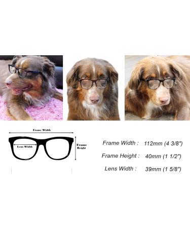 Dog Pet Costume Glasses for Medium Breeds 18-40lbs - 80s Black-Clear Lens | Style Vault G003 - Buy Online on GoSupps.com