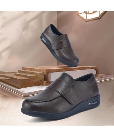 Buy Diabetic Shoes for Women | Wide Breathable Adjustable Non-Slip Leather | Perfect for Edema & Swollen Feet | Mother's Day Gift | Size 8.5 Black - Buy Online on GoSupps.com