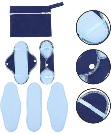 DOITOOL Women's 8pcs Reusable Sanitary Pads Set with Storage Bag - Washable Cloth Menstrual Panty Liners for Heavy Flow, Maternity, Postpartum - Women's Suits with Sanitary Napkins - Buy Online on GoSupps.com