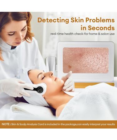 Skin Diagnosis Analyseur de cheveux 11 " avec double t te 50 x / 200 x pour la maison le salon de beaut et le spa white - Buy Online on GoSupps.com