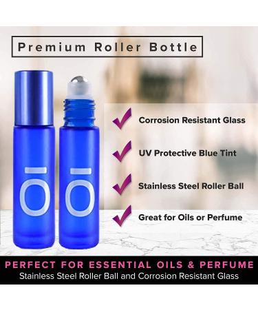 24PCS Refillable 10ml Glass Roller Bottles for Essential Oils & Aromatherapy - Travel-Friendly Roll-On Containers - Buy Online on GoSupps.com