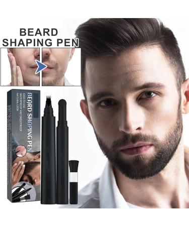 Black Beard Pencil Filler for Men - Waterproof & Sweatproof Beard Pen Kit - Define, Shape, and Enhance Beard Styling - Long-lasting Coverage and Thickener - Buy Online on GoSupps.com