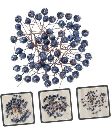 HOMSFOU 100pcs Simulation Blueberry Decoration Artificial Plants Flowers Artificial Berry Stem Embellishments for Crafting Fake Berry with Stem Fake Berry Twig Foam Christmas Small Fruit - Buy Online on GoSupps.com