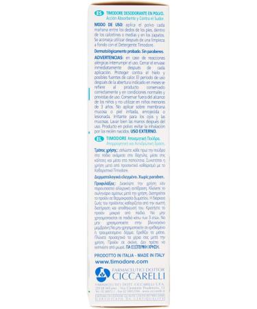  TIMODORE Timodore Powder Deodorant -75g - Buy Online on GoSupps.com