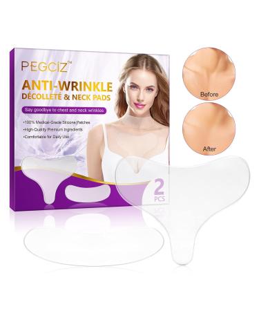 Anti-Fold Pavement Cleavage Silicone Pads - Reusable Neck Wrinkle Remover for Breast Lines & Neck Folds - Buy Online on GoSupps.com