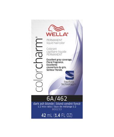 Wella ColorCharm Permanent Liquid Hair Color for Gray Coverage 6A Dark Smokey Ash Blonde - Buy Online on GoSupps.com
