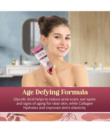 Envy Collagen & Glycolic Acid Face Scrub - Anti-Aging Exfoliating Wash | Vegan Cruelty-Free Korean Skincare for All Skin Types - 200ML - Buy Online on GoSupps.com