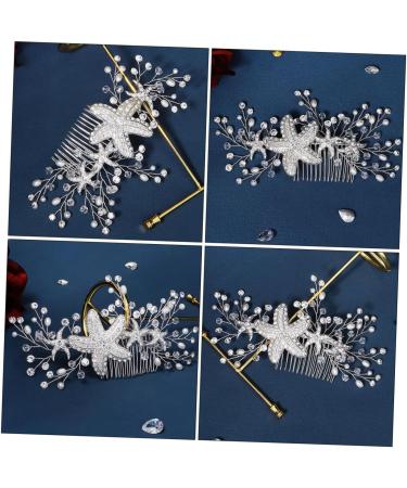FRCOLOR Starfish Side Hair Comb Tiara Bride Hair Comb Flower Girl Headpieces for Wedding Bridal Headdress Wedding Hair Accessories for Brides Girls Hair Accessory Wig Alloy Banquet - Buy Online on GoSupps.com