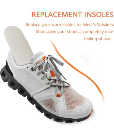 Shoe Insoles for On Cloud Men's Shoes - Comfort PVC Inserts Lightweight Cushion & Shock Absorbing (Black US Men 9.5 - EU 43 - Buy Online on GoSupps.com