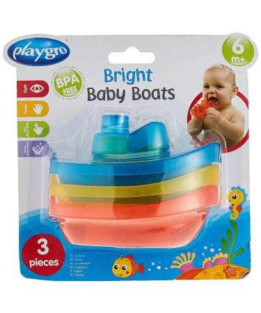 Playgro Bathing Boats | 3-Piece Water Toys for Babies & Toddlers | Colorful Baby Boat Bath Toys | International Shipping Available - Buy Online on GoSupps.com