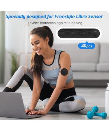 40 Waterproof & Breathable Freestyle Libre 3 Plasters - Skin-Friendly for Swimming & Bathing - Black by Youshares Schwarz - Buy Online on GoSupps.com
