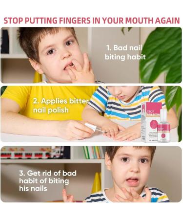 Zibeem Stop Biting Nails For Kids Adults - Thumb Sucking Stop Nails Polish Bitter Nail Water | Anti Nail Biting Polish Stop Biting Your Nails | Natural Anti Nail Biting Bitter Nail Polish 10ml - Buy Online on GoSupps.com