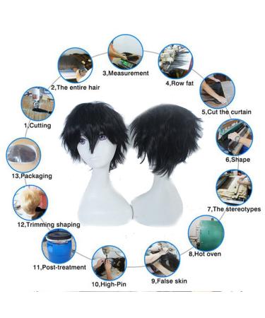 S-NOILITE Unisex Anime Fashion Short Wig - Dark Orange Cosplay Full Wig for Parties & Costumes - Buy Online on GoSupps.com