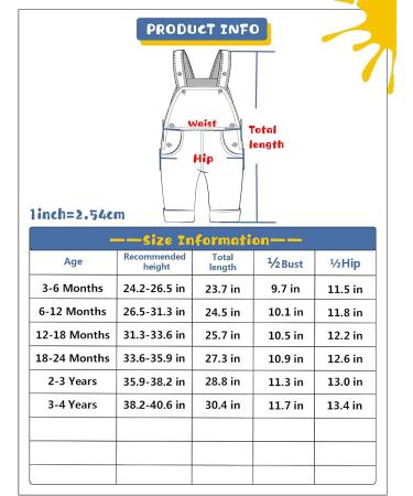 KIDSCOOL SPACE Baby Denim Overalls 3D Cute Cartoon Jean Dungarees 18-24 Months Blue - Buy Online on GoSupps.com