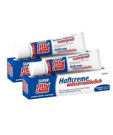 FITTYDENT Super Adhesive Cream 40g - Long-Lasting Hold for Narrow & Flat Lower Jaws | International Shipping - Buy Online on GoSupps.com