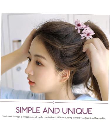 minkissy Artificial Flower Women's Hair Tie Elastic Hair Ties Rope Hair Ring Hair Scrunchies Colored Hair Ties Scrunchy Hair Bands Hair Rope Head Modeling Bridesmaid Fabric Ponytail - Buy Online on GoSupps.com