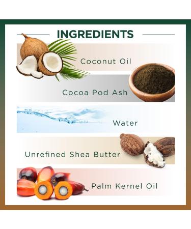 PraNaturals 100% Organic Raw African Black Soap 200g - Handcrafted in Ghana | Detoxifying & Anti-Ageing | For All Skin Types - Natural Vegan Unprocessed - Buy Online on GoSupps.com