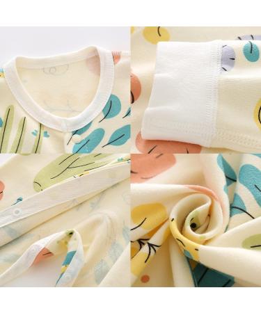 MAMIMAKA Baby Clothes Newborn Cotton Footed Pajamas - 6-9 Months Long Sleeve - E-Color - Buy Online on GoSupps.com