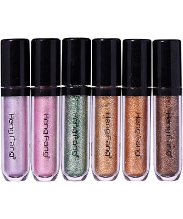 kishi 6 Colors Eyeshadow Set Metal Liquid Eyeshadow Magnificent Metals Glitter and Glow Liquid Eyeshadow Sustainable Outstanding B:7-12# - Buy Online on GoSupps.com