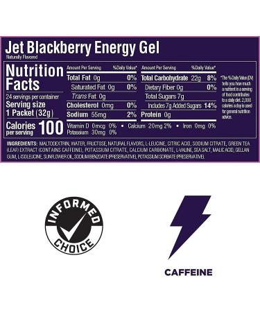 GU Energy Running Gels - 4 Gel Taster Pack - Sports Energy Gels For Running Cycling Triathlon (Jet Blackberry) - Buy Online on GoSupps.com