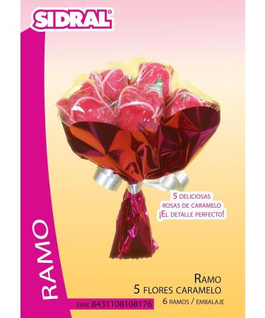 SIDRAL Pack of 18 Pink Strawberry Caramel Lollipops (45g) - Lollipops Valentine's Day Sweets Gluten-Free Treat Kit - Valentine's Day Sweets Couple Gifts - Buy Online on GoSupps.com