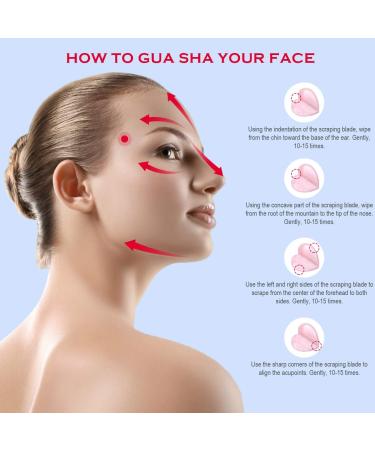 Buy Rose Quartz Gua Sha Heart Massage Tool | Essential Oil Facial Roller for Slimming & Firming - International Shipping - Buy Online on GoSupps.com