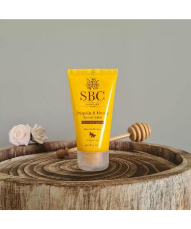 SBC Skincare Propolis & Honey Rescue Balm - 50ml | Versatile And Soothing Balm | Multi-Purpose Rapid Relief Balm - Buy Online on GoSupps.com