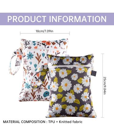 SEAUR Waterproof Cloth Diaper Pockets - 2 Pack with Zipper | Portable Baby Diaper Storage - Color 4 (ES075-009) | 18x25 cm - Buy Online on GoSupps.com