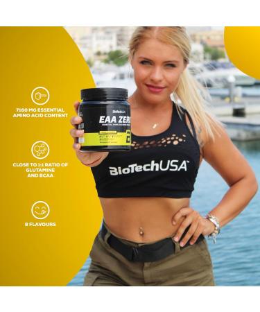 BioTechUSA EAA Zero - Essential Amino Acid Power | 7160mg EAA/serv. | WHO Recommended Ratio | Sugar-Free Gluten-Free 350g Lemon Ice Tea - Buy Online on GoSupps.com