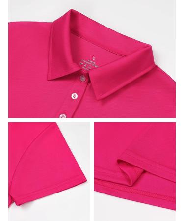Women's Dry Fit Golf Polo Shirt 3 Pack - Black/Rose/Purple - Size Large - Buy Online on GoSupps.com