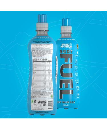 Applied Nutrition BodyFuel Electrolyte Water 12 Pack - BCAAs & Vitamins for Fast Hydration - Icy Blue Raz - Buy Online on GoSupps.com