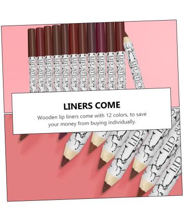 MAGICLULU 12pcs Waterproof Lip Liner & Lipstick Set | Makeup Accessories for Perfect Lip Contour - Buy Online on GoSupps.com
