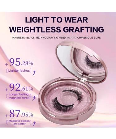 Reusable Magnetic False Eyelashes Kit - Natural Look Easy to Apply with Applicator - No Eyeliner Glue or Makeup Remover Needed - Buy Online on GoSupps.com