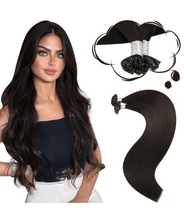 Moresoo Bondings Real Hair Extensions Braun Pre Bonding Extensions Real Hair Keratin Remy U Tip Hair Extension Real Hair 1g 50g 45cm 2.U-Tip #2