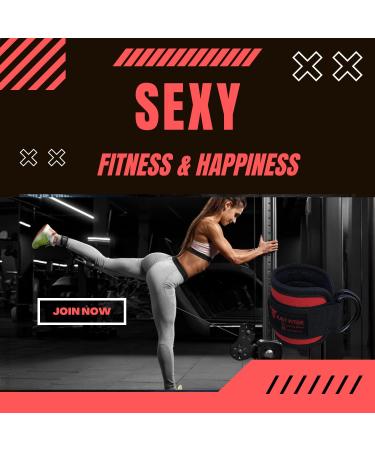 Just Fitee Fitness Foot Loops - Padded D-Ring Cable Pulls for Kickbacks & Leg Training | Ankle Loops for Strengthening Abs & Glutes | Perfect for Men & Women - Buy Online on GoSupps.com