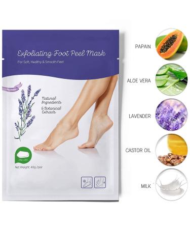Foot Peel Mask for Baby Soft Feet - Exfoliate Calluses with Lavender and Aloe Vera - Callus Remover for Men and Women - 2 Pairs - Buy Online on GoSupps.com
