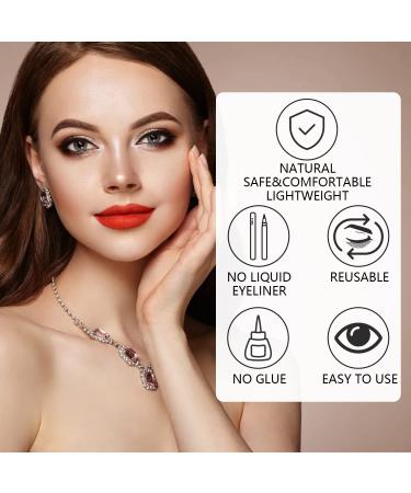Reusable Self Adhesive Eyelashes - Easy 3 Sec Application, Stable Non-Slip False Lashes - Perfect Gift for Women (3 Pairs) - Buy Online on GoSupps.com