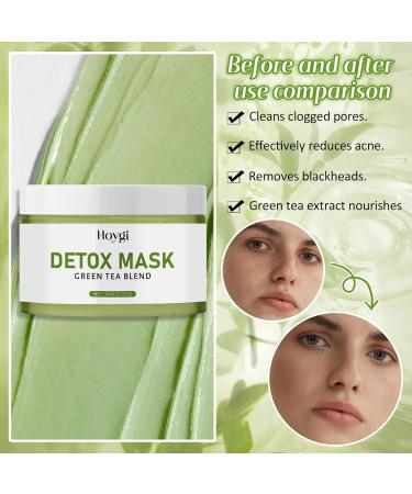 Hpbaggy Facial mask for deep cleansing detoxification acne and blackheads facial mask for all skin types 100 g green tea deep cleansing mask with green tea and aloe vera - Buy Online on GoSupps.com