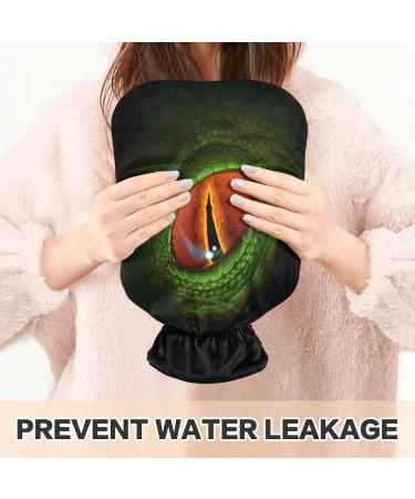 Green Dragon Eyes 2L Hot Water Bottle with Cover - Large Pain Relief & Hot/Cold Compress - Buy Online on GoSupps.com