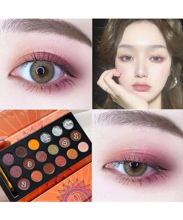 Shimmer Eyeshadow Palette 18 Colors Multi Reflective Shimmer Matte Eye Shadow | Long Lasting Velvet Texture Powder Eye Shadow Cosmetics Set Highlighter Eye Makeup for Girls Women Kroren - Buy Online on GoSupps.com