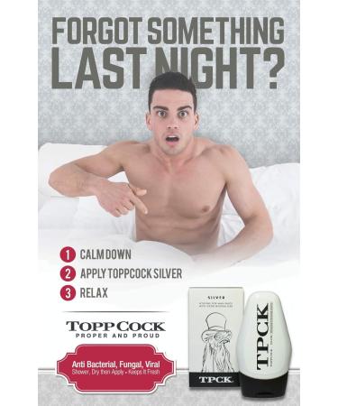 TPCK ToppCock Silver Leave-On Hygiene Gel - 90ml (Pack of 2) | Odor Neutralizer & Moisturizing Body Hygiene for Men - Buy Online on GoSupps.com