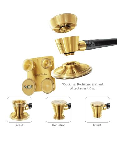 MDF Instruments Pediatric & Neonatal Attachments - Clip for ProCardial Titanium Stethoscope - Gold - International Shipping Available - Buy Online on GoSupps.com